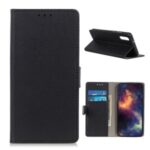 Wallet Stand PU Leather Flip Phone Cover for Sony Xperia 5 II – Black