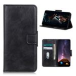 Crazy Horse Wallet Stand Leather Flip Case for Sony Xperia 5 II – Black