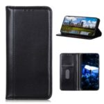 Auto-absorbed Split Leather with Wallet Case for Sony Xperia 5 II – Black
