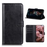 Crazy Horse Skin Magnetic Leather Phone Case for Sony Xperia 5 II – Black
