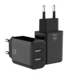 MCDODO CH-614 MDD Dual USB Ports Quick Travel Wall Charger EU Plug – Black