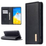 Detachable 2-in-1 Genuine Leather Wallet Stand Case for Huawei P40 Pro – Black