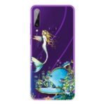 Pattern Printing TPU Back Protective Cover for Huawei Y6p – Mermaid