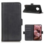 Magnetic Double Clasp Leather Wallet Stand Flip Case for Huawei Mate 40 Pro – Black