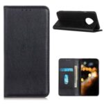Litchi Texture Auto-absorbed Split Leather Material Wallet Case for Huawei Mate 40 – Black