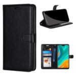 Protective Case Wallet Leather Stand Cover for Huawei Y8s – Black