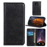 Crazy Horse Auto-absorbed Leather Wallet Case for Huawei Mate 40 – Black