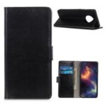 Crazy Horse Wallet Stand Leather Protector Cover for Huawei Mate 40 Pro – Black