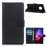Litchi Grain Leather Wallet Stand Mobile Phone Shell for Huawei Mate 40 Pro – Black