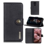 KHAZNEH Leather Cell Phone with Wallet Case for Motorola Moto G9 Play – Black
