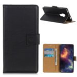 Wallet Leather Stand Case for Motorola Moto G9 Play Protective Shell – Black