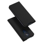 DUX DUCIS Skin Pro Series Leather Case with Card Slot for Motorola Moto G9 Play/Moto E7 Plus – Black