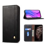 Retro Style Crazy Horse Wallet Leather Stand Case for Xiaomi Redmi 9C – Black