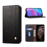 Retro Style Crazy Horse Wallet Leather Stand Case for Xiaomi Redmi 9A – Black