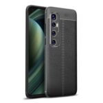 Litchi Grain Flexible TPU Protective Case for Xiaomi Mi 10 Ultra – Black