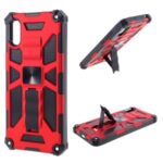 Armor Shockproof Kickstand PC TPU Phone Case with Magnetic Metal Sheet for Xiaomi Redmi 9A – Red