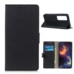 PU Leather Wallet Cell Phone Shell for Xiaomi Mi 10 Ultra – Black