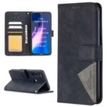 BF05 Style Geometric Texture Leather Cover for Xiaomi Redmi Note 8 – Black
