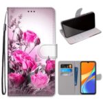 Pattern Printing Wallet Leather Case with Strap for Xiaomi Redmi 9C – Pretty Flower