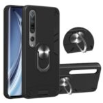 Detachable 2-in-1 PC + TPU Case [with Kickstand and Magnetic Holder Metal Sheet] for Xiaomi Mi 10/Mi 10 Pro 5G – Black