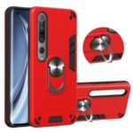 Detachable 2-in-1 PC + TPU Case [with Kickstand and Magnetic Holder Metal Sheet] for Xiaomi Mi 10/Mi 10 Pro 5G – Red