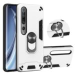 Detachable 2-in-1 PC + TPU Case [with Kickstand and Magnetic Holder Metal Sheet] for Xiaomi Mi 10/Mi 10 Pro 5G – White