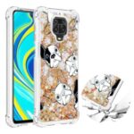 Liquid Glitter Powder Patterned Quicksand Shockproof TPU Back Case for Xiaomi Redmi Note 9S / Redmi Note 9 Pro – Dog