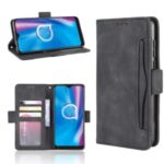Wallet Leather Stand Case for Alcatel 1SE (2020) – Black