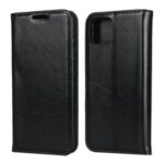 Crazy Horse Genuine Leather Wallet Stand Case for Google Pixel 4 XL – Black