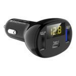 C02 Digital Display Type-C and Dual USB Ports Car Charger