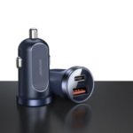 JOYROOM QC3.0 Dual USB Ports 30W Quick Charge Mini Car Charger – Blue