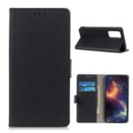 PU Leather with Wallet Case Mobile Phone Cover for Oppo Reno4 Pro 4G – Black