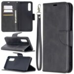 With Wallet Leather Shell Unique Design Case for Oppo Find X2 Neo – Black