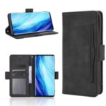 Multiple Card Slots Leather Cell Phone Shell for Oppo Reno4 Pro 4G – Black