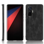 PU Leather Coated PC + TPU Mobile Phone Case for vivo iQOO 5 Pro 5G – Black