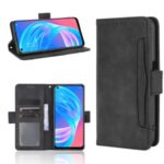 Multi-slot Leather Case Wallet Stand Shell Protector for Oppo A72 5G – Black