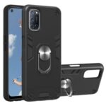 Detachable 2-in-1 PC + TPU with Rotating Kickstand Case for Oppo A92/A72/A52 – Black