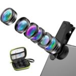 APEXEL APL-DG6V2 HD Multi-function Wide Angle/Star Filter/Macro/Fisheye/ND Filter/CPL Filter 6-in-1 Lens Kit