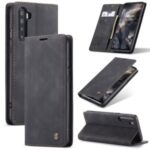 CASEME 013 Series Auto-absorbed Leather Wallet Protection Case for OnePlus Nord – Black