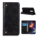 Crazy Horse Texture Auto-absorbed Leather Stylish Wallet Case for Nokia C3 – Black