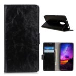 Crazy Horse Skin Leather Shell with Wallet Case for Nokia C3 – Black