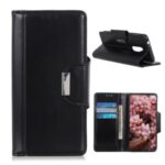 PU Leather with Wallet Mobile Phone Cover for Nokia C3 – Black