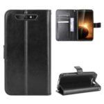 Crazy Horse PU Leather Wallet Case for Blackview BV5500/BV5500 Pro/BV5500 Plus – Black