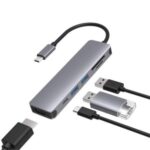 6 in 1 USB-C Hub Type-C to HDMI + 2xUSB3.0 + PD + TF + SD Adapter