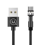 USAMS US-SJ474 U59 Micro USB Rotatable Magnetic Charging Cable Data Sync Cord 1m – Black