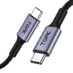 TOPK 2m 100W Type-C to Type-C Cable PD Fast Charging Data Cable for Samsung Huawei Xiaomi Etc.