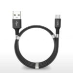 TOPK AN07 3A Fast Charging Cable Charger Cord with Magnetic Type-C Port – Black