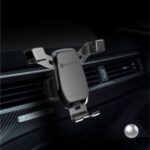 Horizontal Screen Vertical Screen Universal Air Outlet Metal Mobile Phone Holder – Silver