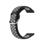 R850 20mm Bi-color Silicone Watch Band for Samsung Galaxy Watch3 41mm – Black/Grey