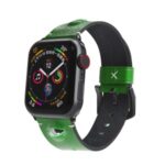 Eye Decor Genuine Leather Watch Band Replacement for Apple Watch Series 6 SE 5 4 40mm / Series 3 2 1 38mm – Green